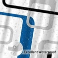 thumbnail image 5 of Modern Blue White Shower Curtain, Black and Blue Geometric Fabric Shower Curtains Set, Waterproof Shower Curtains for Bathroom,72 x 72 inch, 5 of 6