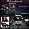 thumbnail image 4 of Hoffree Massage Gaming Chair with Bluetooth Speaker and RGB LED Lights, Ergonomic Video Game Chair High Back Swivel Office Recliner  Chair with Adjustable Footrest, Headrest and Lumbar Support, 4 of 7