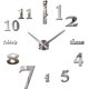 thumbnail image 1 of Nuevo, Reloj de pared silencioso de péndulo adecuado, Reloj de pared moderno de moda Reloj de pared sin marco Adhesivo de espejo 3D para oficina, 1 of 5