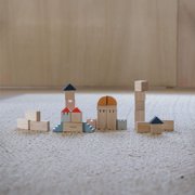 PlanToys® Creative Blocks Wooden Montessori Building and Imagination Toy in Orchard Shade | Fine Motor, Spatial Reasoning and Early STEM Learning Activity | Eco Friendly Open Ended Play Set