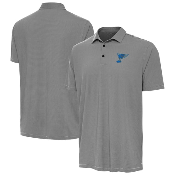 Men's Antigua Black St. Louis Blues Twine Polo