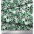 thumbnail image 3 of Soimoi Green Cotton Duck Fabric Floral & Leopard Animal Skin Print Fabric by Yard 42 Inch Wide, 3 of 3