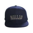 thumbnail image 2 of Original Snapback Custom American Cities State Letters Ajustable Flat Visor Cap (Dallas Navy, White Black), 2 of 4