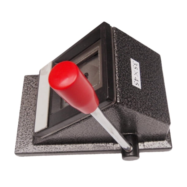 Perforadora manual para cortar fotos, mesa para cortar tarjetas de crédito, fabricante de botones para insignias de 3,5x4,5 cm para papel de PVC de