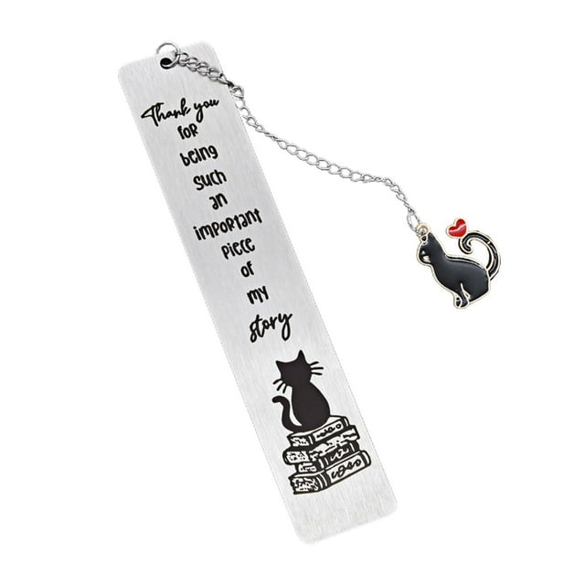 Marque-Pages en Acier Inoxydable Chats Pendentifs Marque-Pages Livre Marque-Page Diviseur Appréciation Enseignant Lecteur Ami