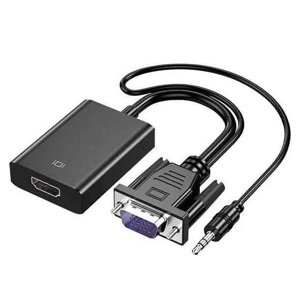 VGA to HDMI Adapter with Audio, VGA to HDMI Converter for TV/Monitor, 1080p Video Output, PC to HDMI Display, Compatible with VGA Devices