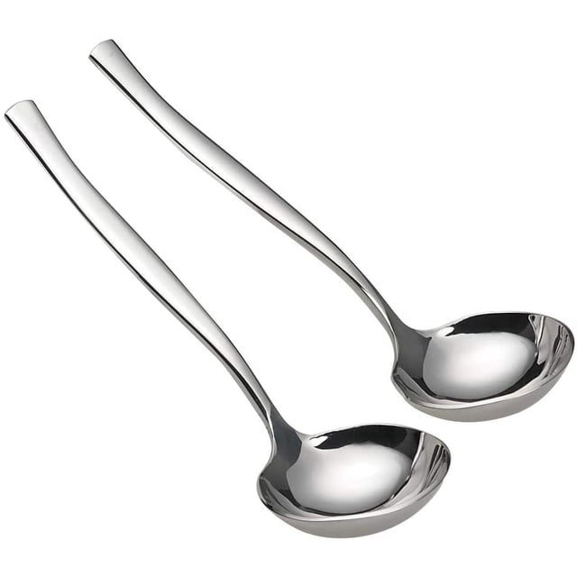 EcoNesxp Cuillère à Sauce Ensemble de 2 Pcs en Acier Inoxydable Cuillère à Sauce Petite Cuillère Ensemble Cuillère à Sauce en Acier Inoxydable UrbanMingle