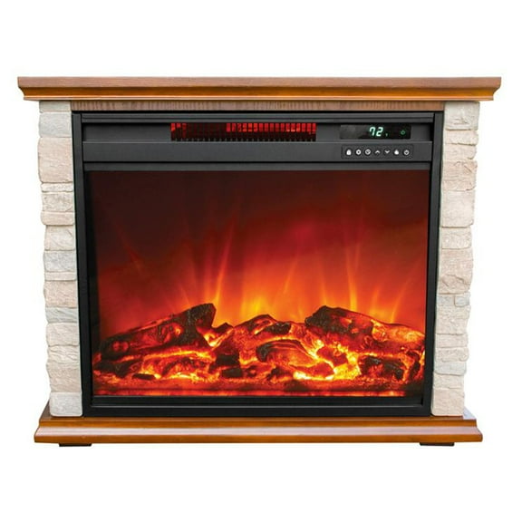 LifeSmart LifePro 1500W Electric Infrared Quartz Indoor Fireplace Heater