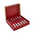 thumbnail image 4 of Portmeirion Christmas Tree Pastry Forks (Set of 6) Stainless Steel Forks with Porcelain Handles for Holiday Meals 6-Inch Festive Christmas Flatware - Seasonal Tableware & Silverware Gift Set, 4 of 5
