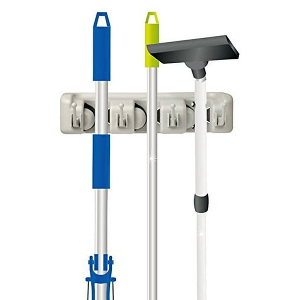 Mop and Broom Holder, Wall Mounted Garden Tool Storage Tool Rack