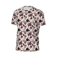 thumbnail image 5 of Rocae Retro Red Black Roses for Men's Mesh Quick-Dry Short Sleeve Workout T-Shirt,Mens Crew Neck Tee Lightweight Soft Classic T Shirts 6X-Large, 5 of 9