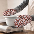 thumbnail image 3 of Zufioo Red Ladybugs Print Silicone Anti-Scalding Gloves, Kitchen Hanging Rope Gloves, Kitchen Utensils Suitable for Barbecue, Baking, Cooking, 3 of 6