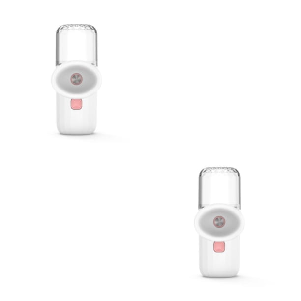 Cateissary Pulverizador de niebla Mini USB Carga Humidificador facial Mujeres Hombres Herramientas Ojo Nebulizador Hidratante Vapor para oficina Blanco 2Conjunto