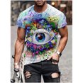 thumbnail image 1 of T-shirt Imprimé Il Intelligent Coloré 3D Drôle pour Hommes Été Tendance Hip Hop Mode Urbaine Décontracté Col Rond Manches Courtes Mode Ample, 1 of 5