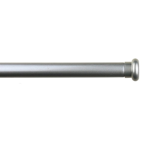 Urbanest 5/8" Button Adjustable Curtain Rod, 84"-120", Pewter