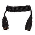 thumbnail image 2 of Trailer Wiring Adapter, 7Pin Plug Socket Trailer Extension Cable Flame Retardant Rustproof 2m  Conductivity  for Trucks  RVs, 2 of 8