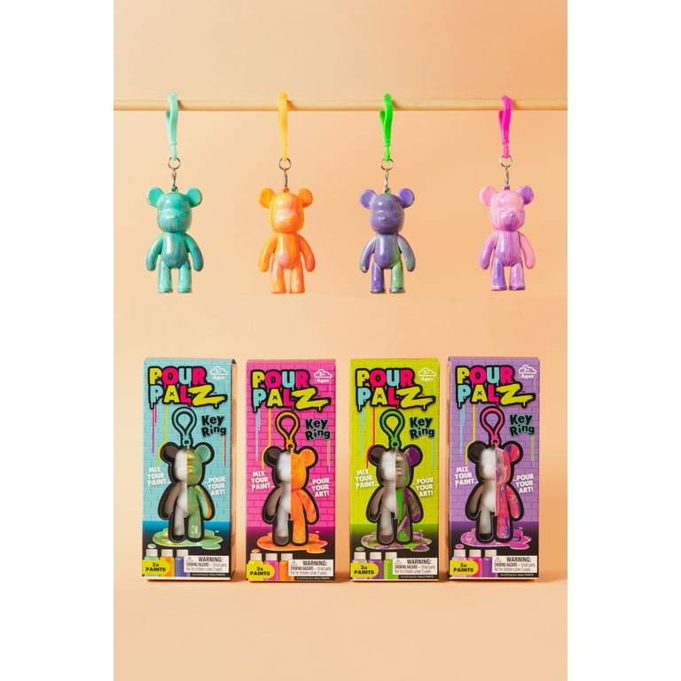 Pour Palz Paint Bear Keyring 3.2