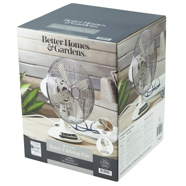 Better Homes & Gardens New 8 inch Retro 3-Speed Metal Tilted-Head