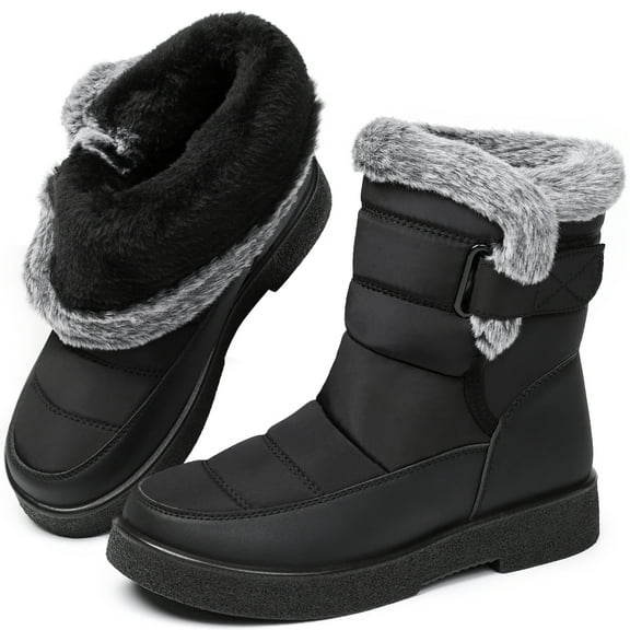 Northblanc Womens Snow Boots Winter Shoes with Comfortable Fur Lined Warm Booties Waterproof Non Slip Outdoor Shoes