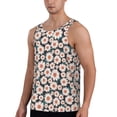 thumbnail image 2 of Fotbe Daisies Flowers Pattern Men's Quick Dry Workout Tank Top Gym Muscle Tee Fitness Bodybuilding Sleeveless T Shirt Breathable Workout Shirt-4X-Large, 2 of 9