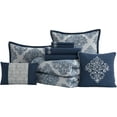 thumbnail image 5 of Nanshing Issa 10 Piece Traditional Damask Comforter Set, California King, Blue, 5 of 13