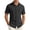 Black, variant on GrmtClth Shirts for Men Comfy Collared Top Classic Short Sleeve Polo Shirts Trend Button Down Clothing with Pocket Brown L