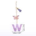 thumbnail image 2 of Unique Bargains 1 Pc Estrella Lentejuelas Letra W Colgante Mariposa Borlas Colgante de Agua Taza Púrpura Metal Resina, 2 of 5