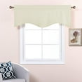 thumbnail image 6 of NICETOWN 4 Panels Blackout Curtain Valances, Solid Scalloped Valance Curtains Rod Pocket Room Darkening Thermal Insulated Valances for Living Room Bedroom, 52"x18", Beige, 6 of 7