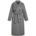 thumbnail image 4 of Enjoytime Trench Coat Women Lapel Double Breasted Long Overcoat with Belt Long Sleeve Trendy Casual Fashion Fall Winter Outerwear, 4 of 7