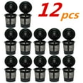 thumbnail image 1 of Tasses K Réutilisables, 12 Paquets Filtres à Café Réutilisables Dosettes de Café Réutilisables Maille en Acier Inoxydable pour Cafetières Keurig 1.0 Ou 2.0 Machine, Filtre en Maille en Acier Inoxydable Écologique, Facile à Utiliser et à Nettoyer, 1 of 7