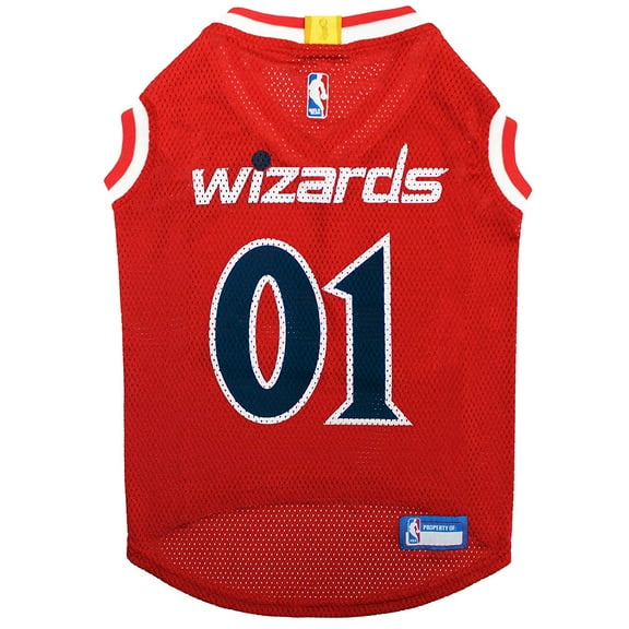 Pets First NBA Washington Wizards Mesh Basketball Jersey for DOGS & CATS - Licensed, Comfy Mesh, 21 Basketball Teams / 5 sizes