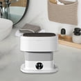 thumbnail image 1 of Mini Lavadora Plegable con Cesta de Drenaje Conveniente Capacidad de 10 L Fácil de Operar Lavadora de Ropa Interior Ahorro de Tiempo para Viajes en RV 60W Gris, 1 of 8