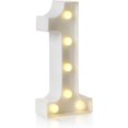 thumbnail image 1 of Yazoeia LED Alphabet Letter & Number Light Sign Decorations Lamp for Home Birthday Party Event Night Lights 22cm (1) CJB12-44800, 1 of 1
