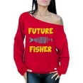 thumbnail image 1 of Awkward Styles Oversized Sweater Future Fisher Off The Shoulder Sweatshirt Fisher Off Shoulder Sweater for Mom Future Fisher Oversized Sweater for Women Fishing Clothes Future Fisher Sweatshirt, 1 of 4