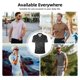thumbnail image 5 of Fotbe Black And White Dotted Camiseta Polo de Golf para Hombre con Estampado – Camisa Deportiva Transpirable con Cuello Abotonado-Small, 5 of 6