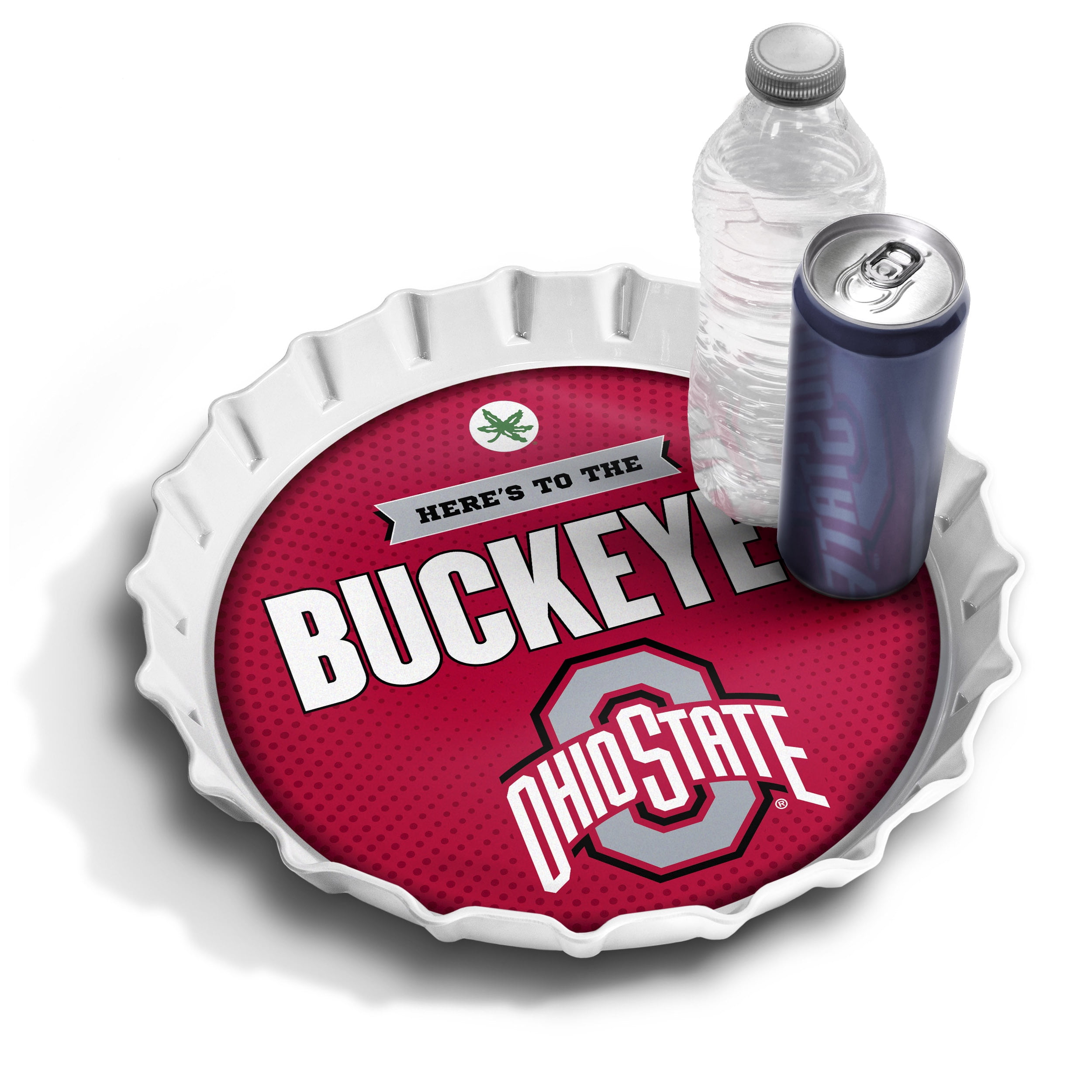YouTheFan NCAA Ohio State Buckeyes Bottle Cap Serving Tray
