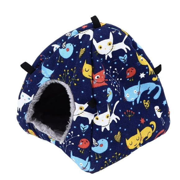 Parrot Warm Hanging Nest Thicken Hanging Save Space Bird Plush Tent with Hooks for Squirrel Parrot Hamster