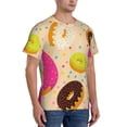 thumbnail image 2 of Bixox Men's Donuts Printed Short Sleeve Skinny Athletic T-Shirt, 2 of 6