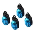 thumbnail image 3 of funtasica Auto Tire Adaptor Anodized Valve Stem Tires Cap Universal Plastic 4 PCS/Set Rims Wheels For SUV Sky Blue, 3 of 5