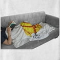 thumbnail image 6 of Yellow Submarine Soft Flannel Fleece Throw Blanket, Illustration of a Bathyscaphe in Cartoon Style Design Print, Cozy Plush for Indoor and Outdoor Use, 50" x 70", Pale Yellow and Orange, by Ambesonne, 6 of 6