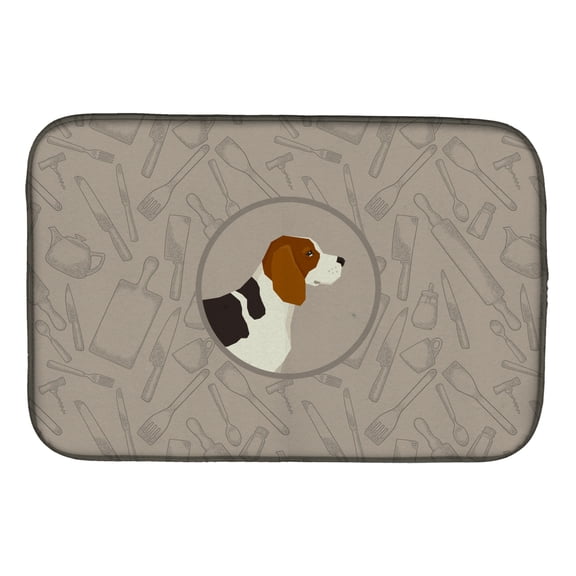 Caroline's Treasures Beagle In the Kitchen Dish Drying Mat