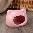 thumbnail image 3 of Cat Shaped Ceramic Hamster Nest, Small Animals House Hideaway Cottage, Small Animals Bedding and Cage Accessories, 3 of 5