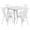 White, variant on Flash Furniture 5-Piece Commercial Grade 31.5" Square Metal Dining Table and Chairs Set, White