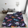 thumbnail image 5 of Salouo Cartoon Dinosaur Print Bed Blankets,Flannel Blanket Comfortable Air Conditioning Blanket Lightweight Blanket for Sofa Bed Travel & Couch -80"x60", 5 of 8