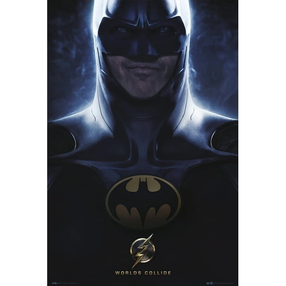 The Flash - Movie Poster (Worlds Collide - Batman / Michael Keaton) (24" x 36")