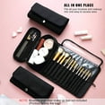 thumbnail image 2 of Estuche organizador de brochas de maquillaje Accesorios de viaje portátiles con divisores de portaescobillas y bolsa de almacenamiento de cosméticos TUNC Sencillez, 2 of 5