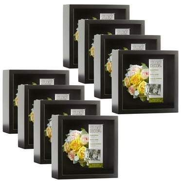 10" x 10" Black Deep Shadow Box by Studio Décor - Memory Box Display Case for Keepsakes - Mementos - and Memorabilia - Bulk 8 Pack