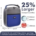 thumbnail image 2 of Kato Slim Insulated Lunch Bag - Bento-Friendly Thermal Tote, Fits in Backpack, Keeps Food Cold, Easy Clean, Clip-On Handle, for Men, Women & Students, 2 of 6