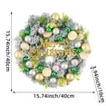 thumbnail image 3 of 15.74 Inch Christmas Wreath for Front Door, Xmas Home Wall Windows Outdoor, Farmhouse Xmas Wreath Decorated with Berries, Artificial Flowers and Hanging Balls Colorful Ornaments, 3 of 6