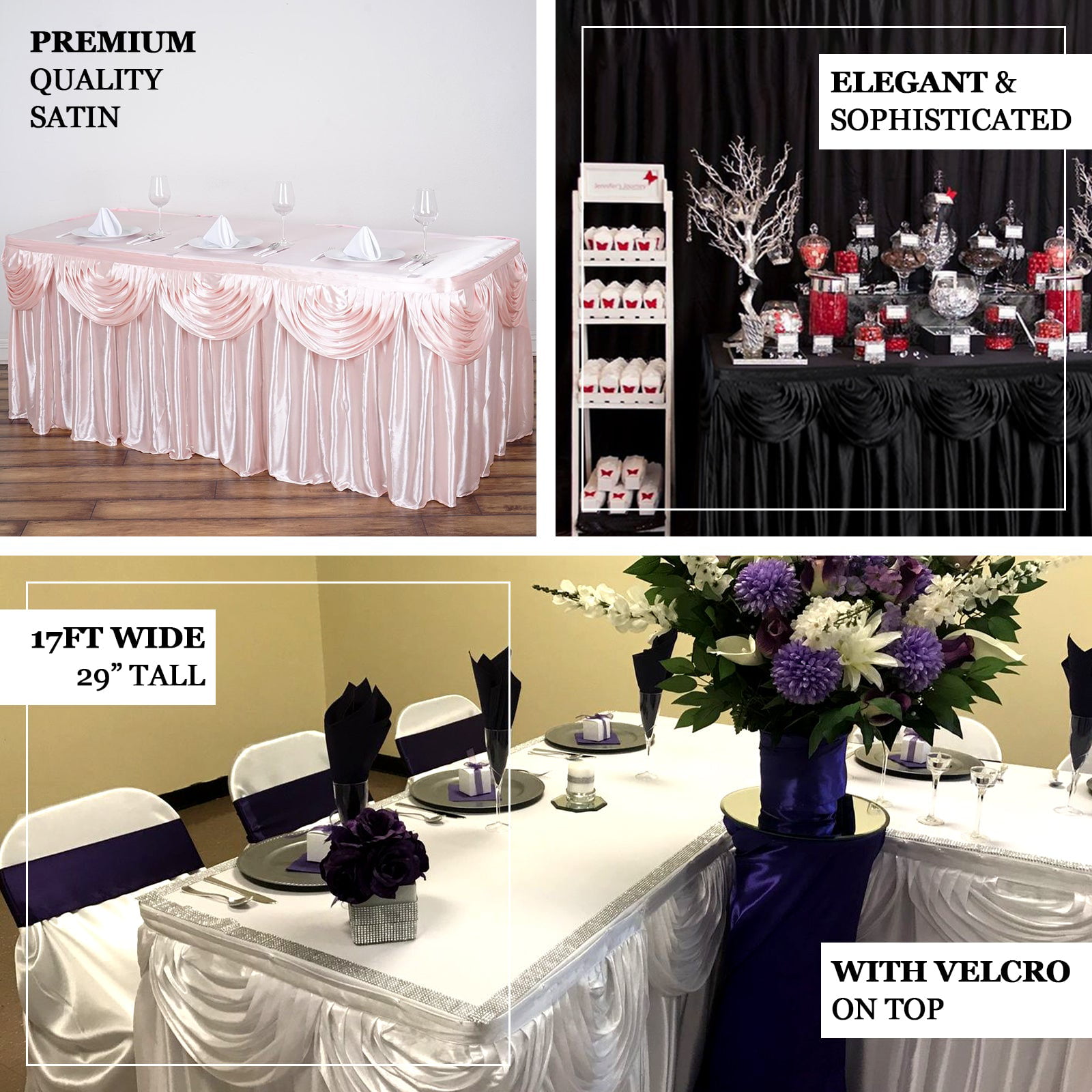 Get Introduced to a Few Popular Table Skirt Fabrics - TableLinensforLess -  TableLinensforLess